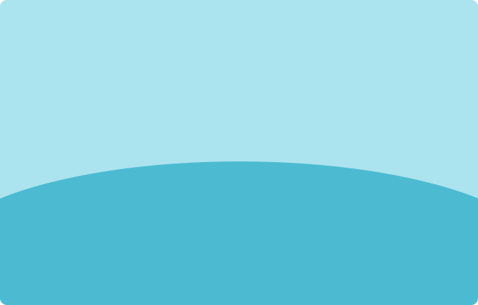 Light blue background with sea blue curve bisecting horizontally